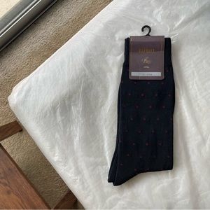 NEW red dotted black socks !!